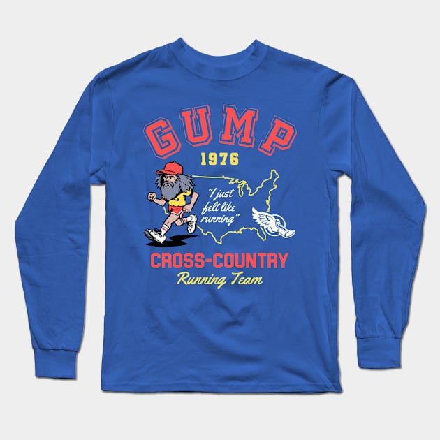 Team Gump Cross Country Team Long Sleeve T-Shirt by Three Meat Curry